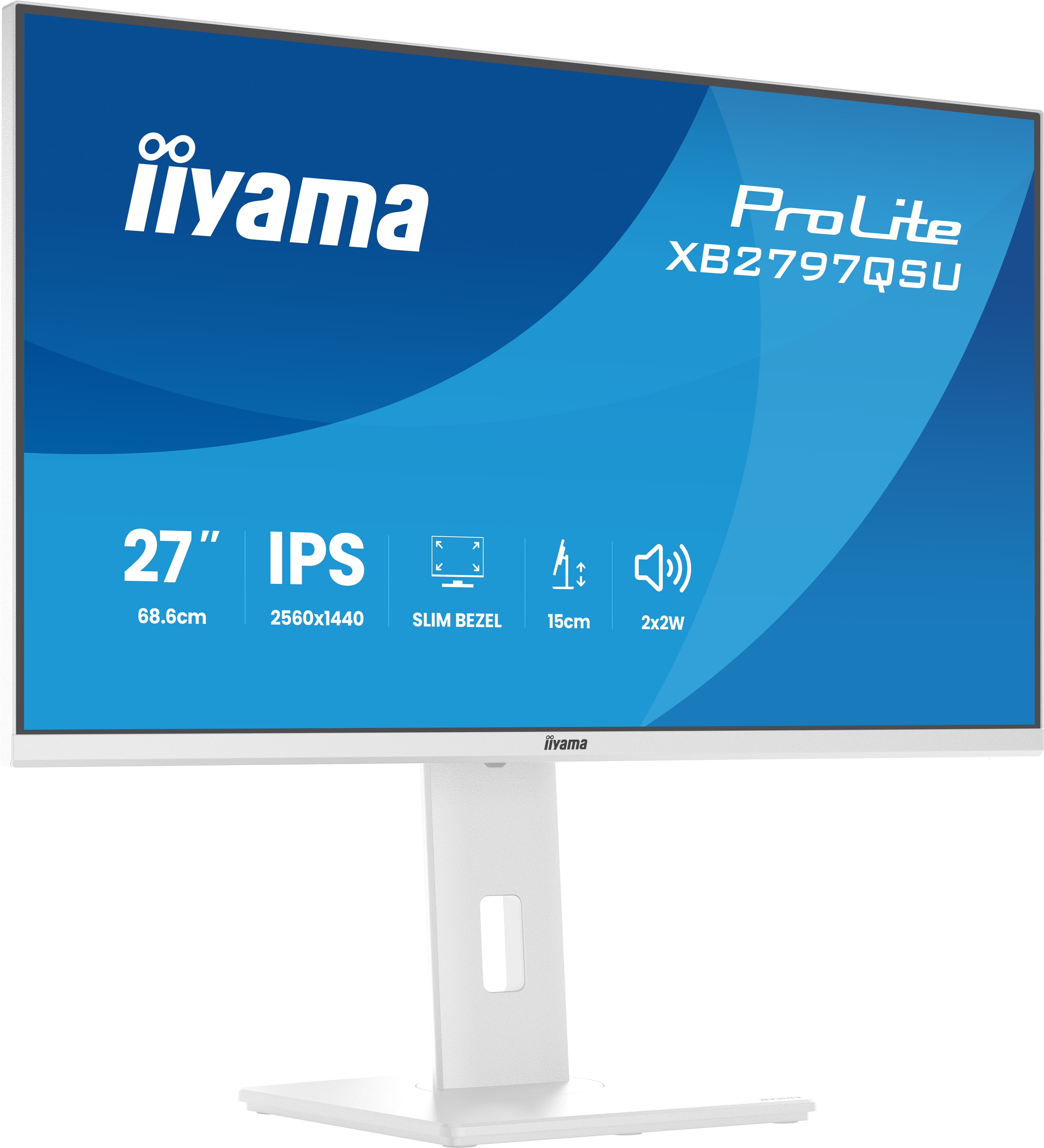 Iiyama ProLite XB2797QSU-W1 | 27" QHD IPS Monitor ergonomisch & USB-Hub