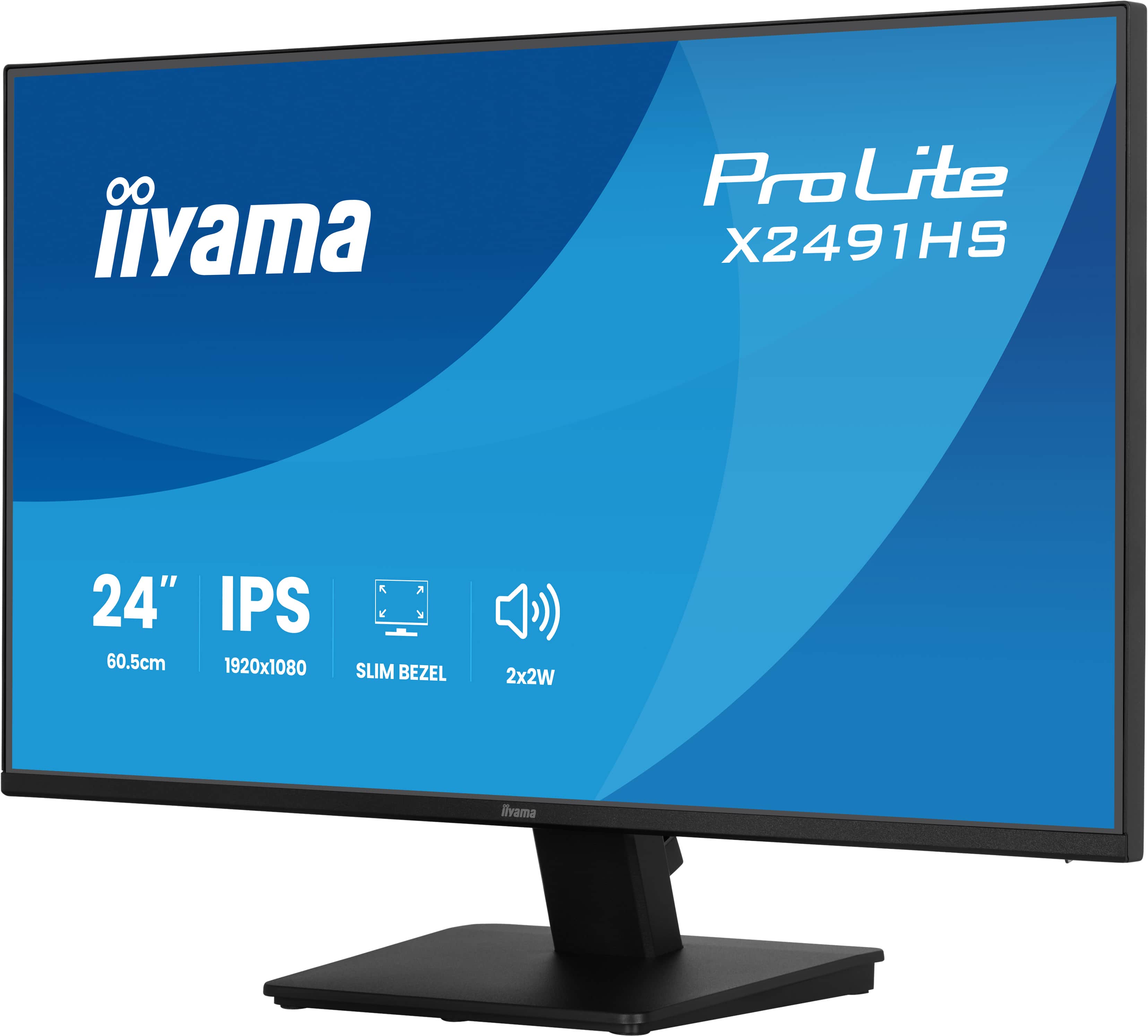 iiyama ProLite X2491HS-B1 | 24" IPS Monitor Full HD 120Hz USB-Hub Lautsprecher Ergonomisch