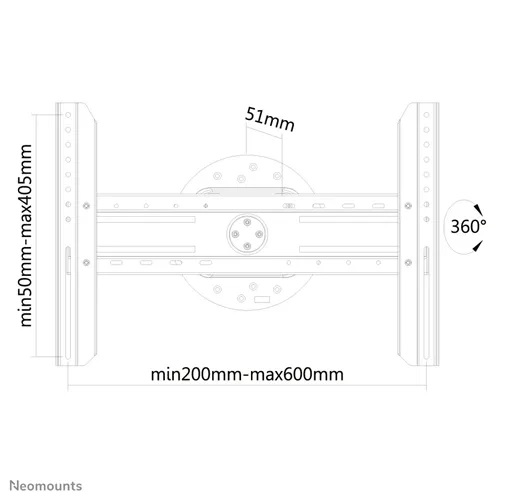 Neomounts LED-WR100BLACK | 37" - 75" 