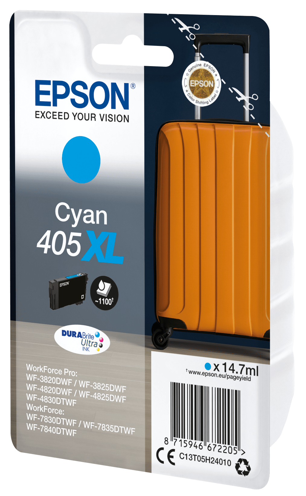 Tinte Epson 405XL C13T05H24010 1.100 Seiten Cyan