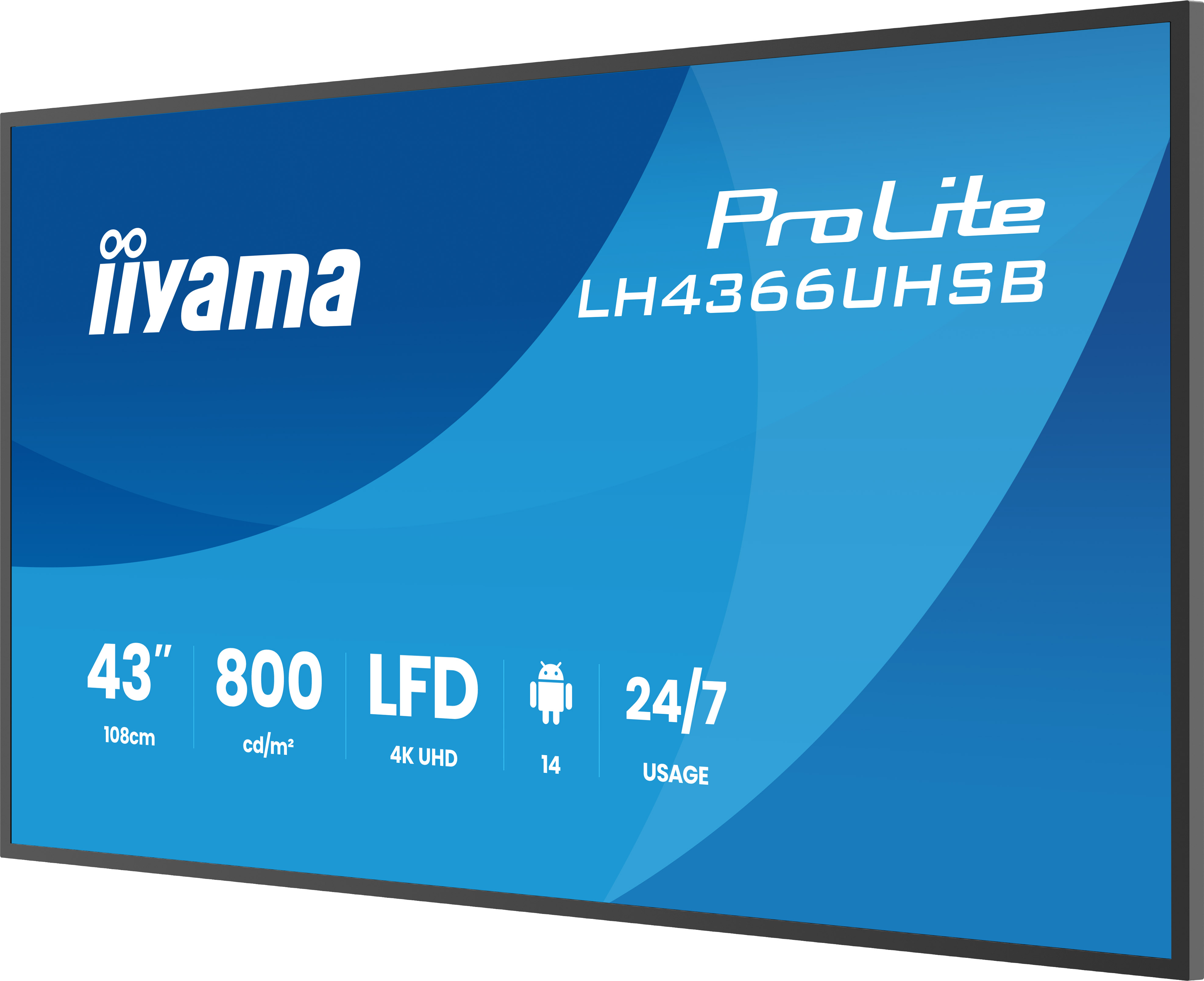 Iiyama ProLite LH4366UHSB-B1AG | 43" | 4K | Indoor Display