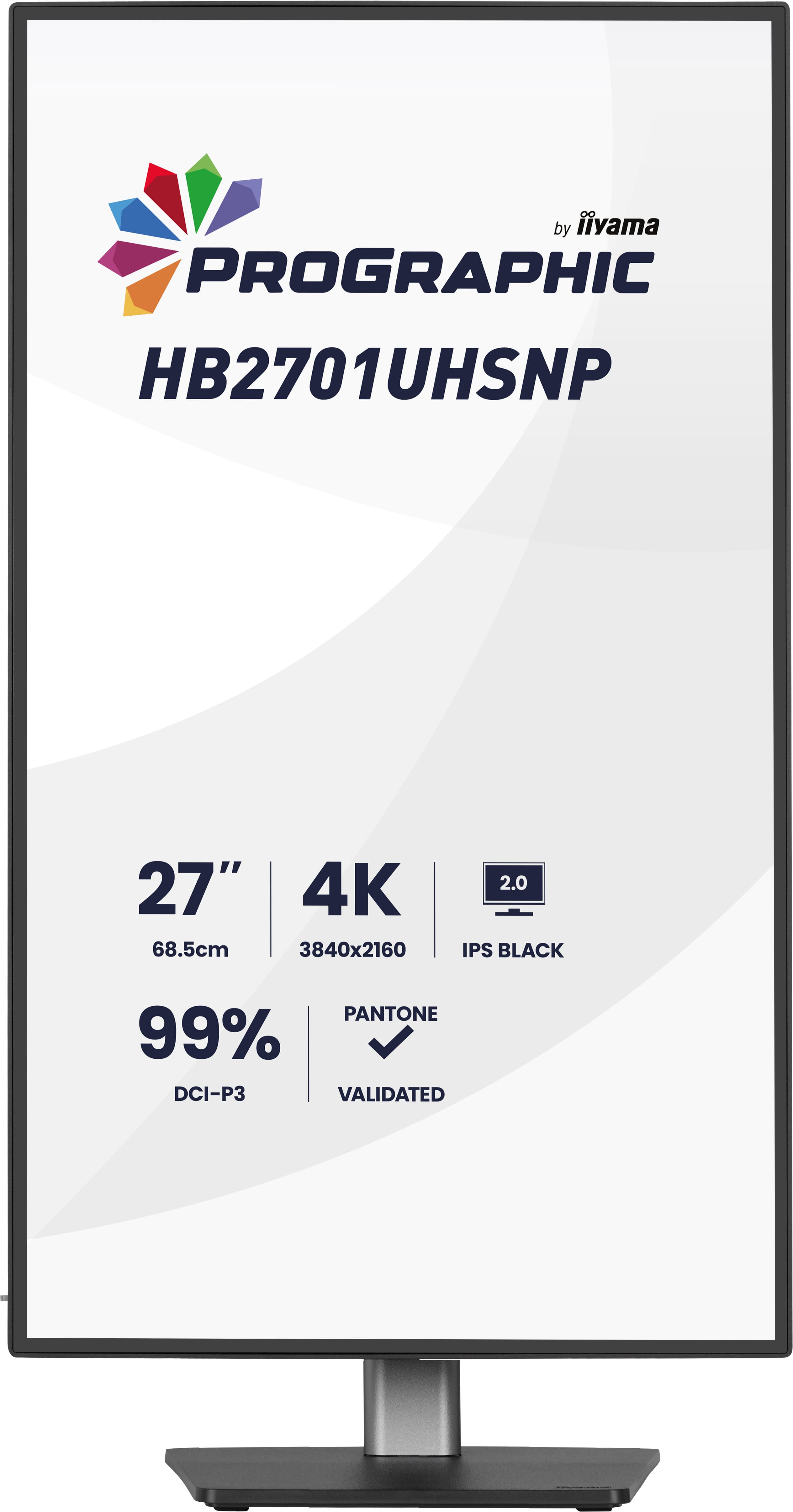 Iiyama ProGraphic HB2701UHSNP-B1 | 27" 4K Kreativmonitor – maximale Farbtreue, IPS Black 2.0, USB-C & KVM