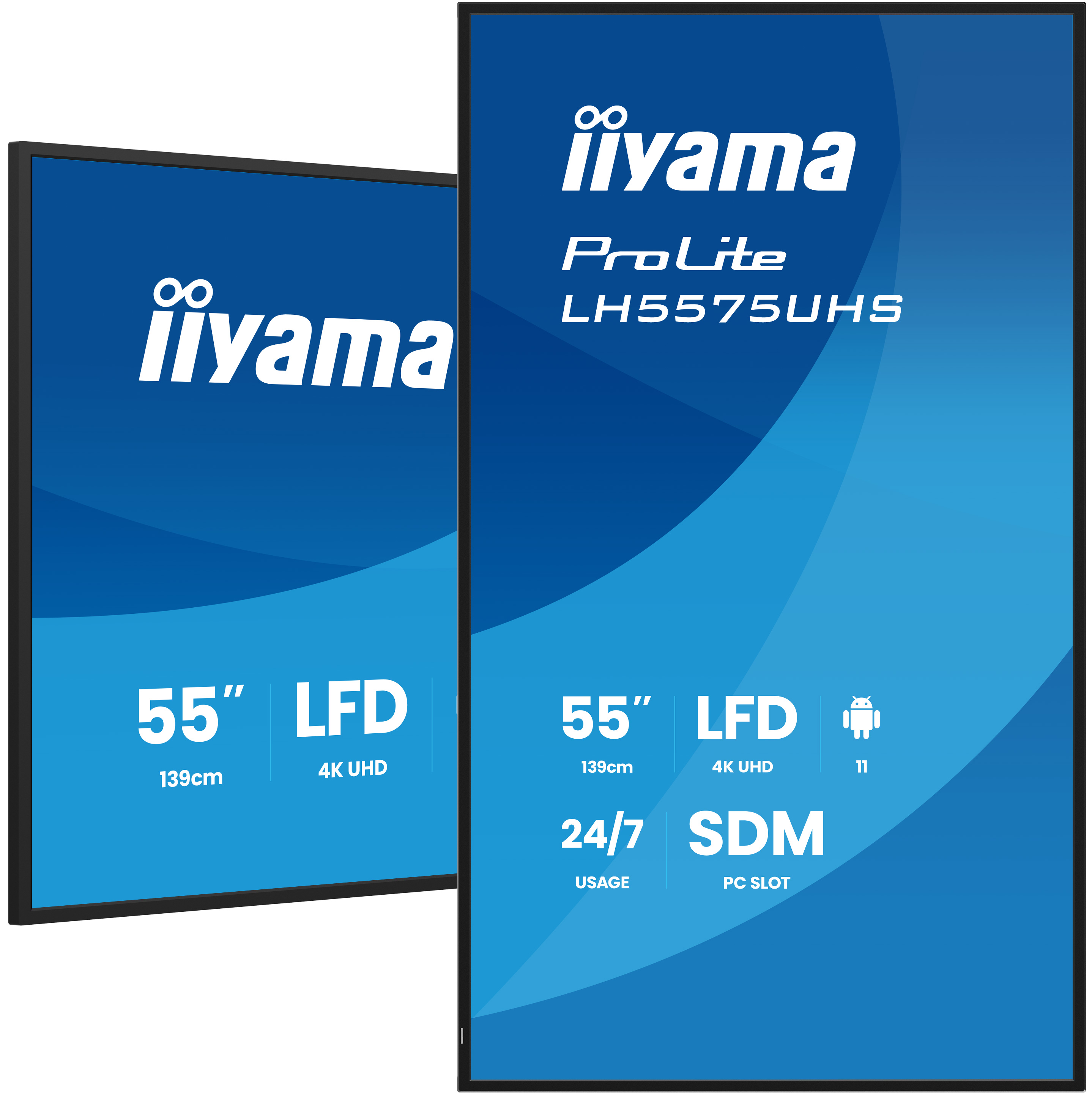 Iiyama ProLite LH5575UHS-B2AG | 55" 4K UHD Allround-Digital Signage Display mit Android 11 & 24/7 Betrieb Iiyama ProLite LH5575UHS-B2AG | 55" 4K UHD Allround-Digital Signage Display mit Android 11 & 24/7 Betrieb
