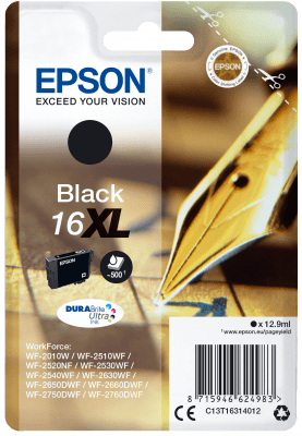 Tinte Epson 16XL C13T16314012 500 Seiten Schwarz