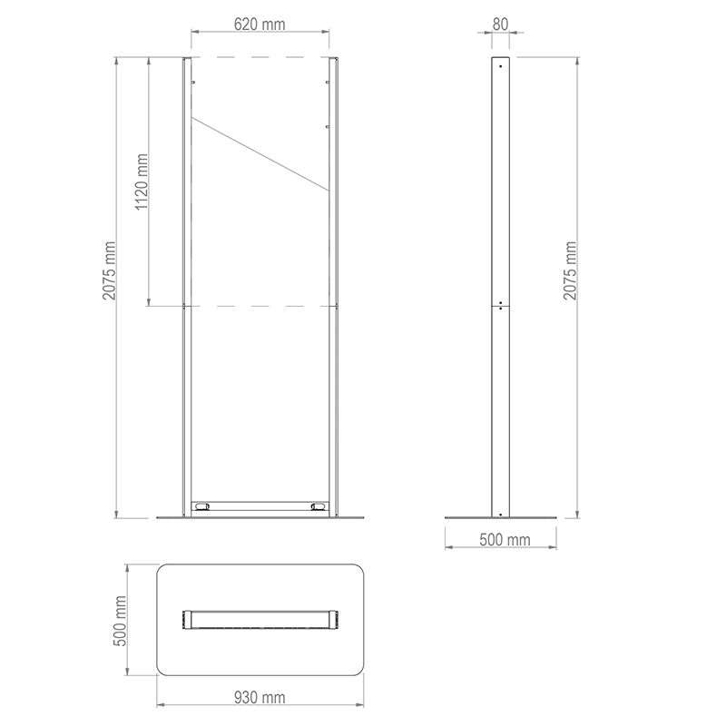 Hagor 1901 | Freistehendes Standsystem speziell für Samsung OM46N-D