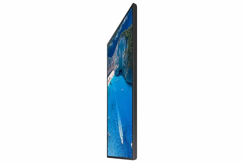 Komplettset Samsung OM75A Schaufenster Display | 75" (190cm) | Smart Signage Display | inkl. Deckenhalterung von Hagor (Portrait)