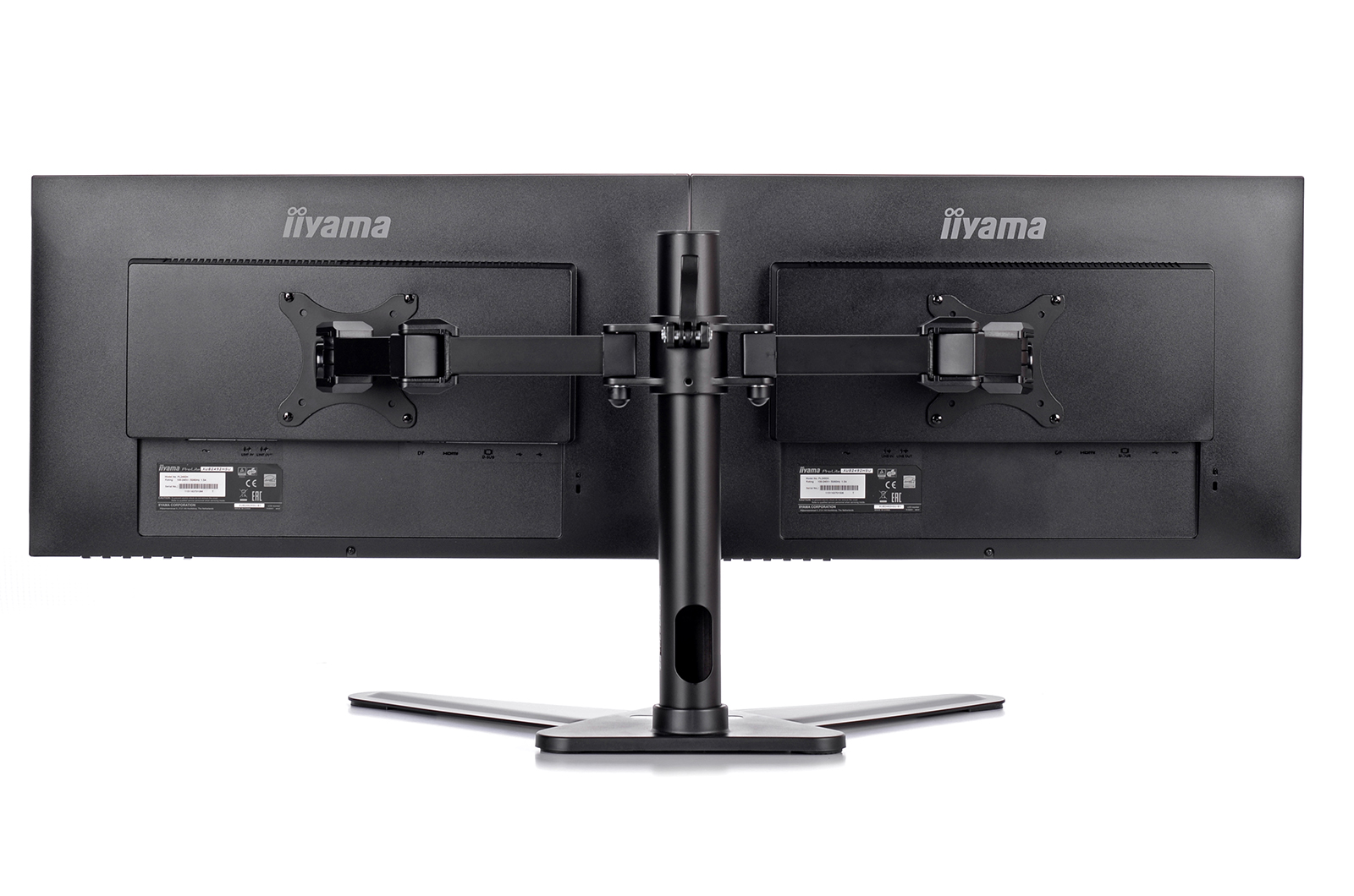 Iiyama Duale Monitorhalterung mit Standfuß 10" - 30" | DS1002D-B1
