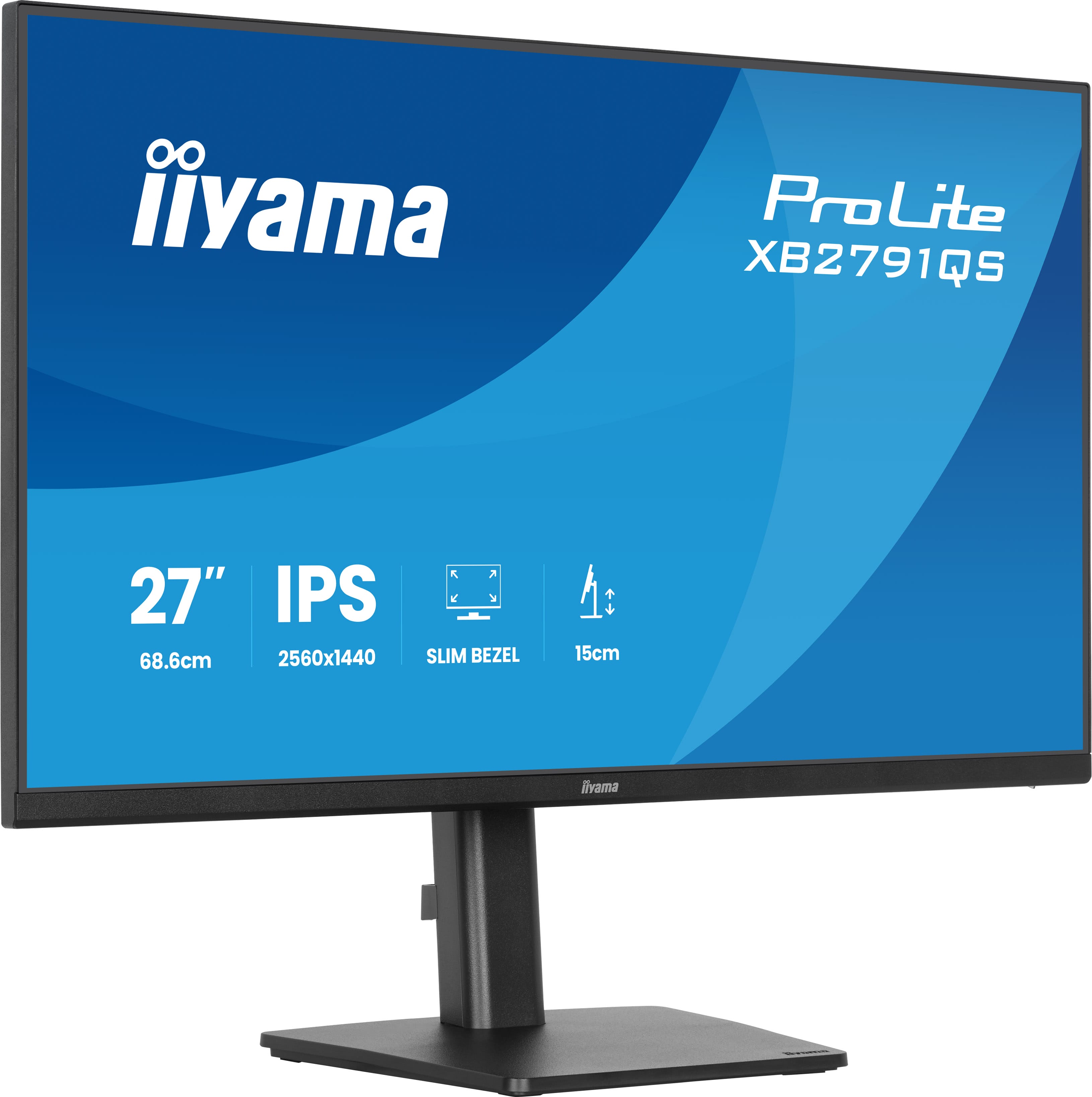 Iiyama ProLite XB2791QS-B1 | 27" QHD IPS Monitor Ergonomisch – 2560x1440, Pivot, Eye Care