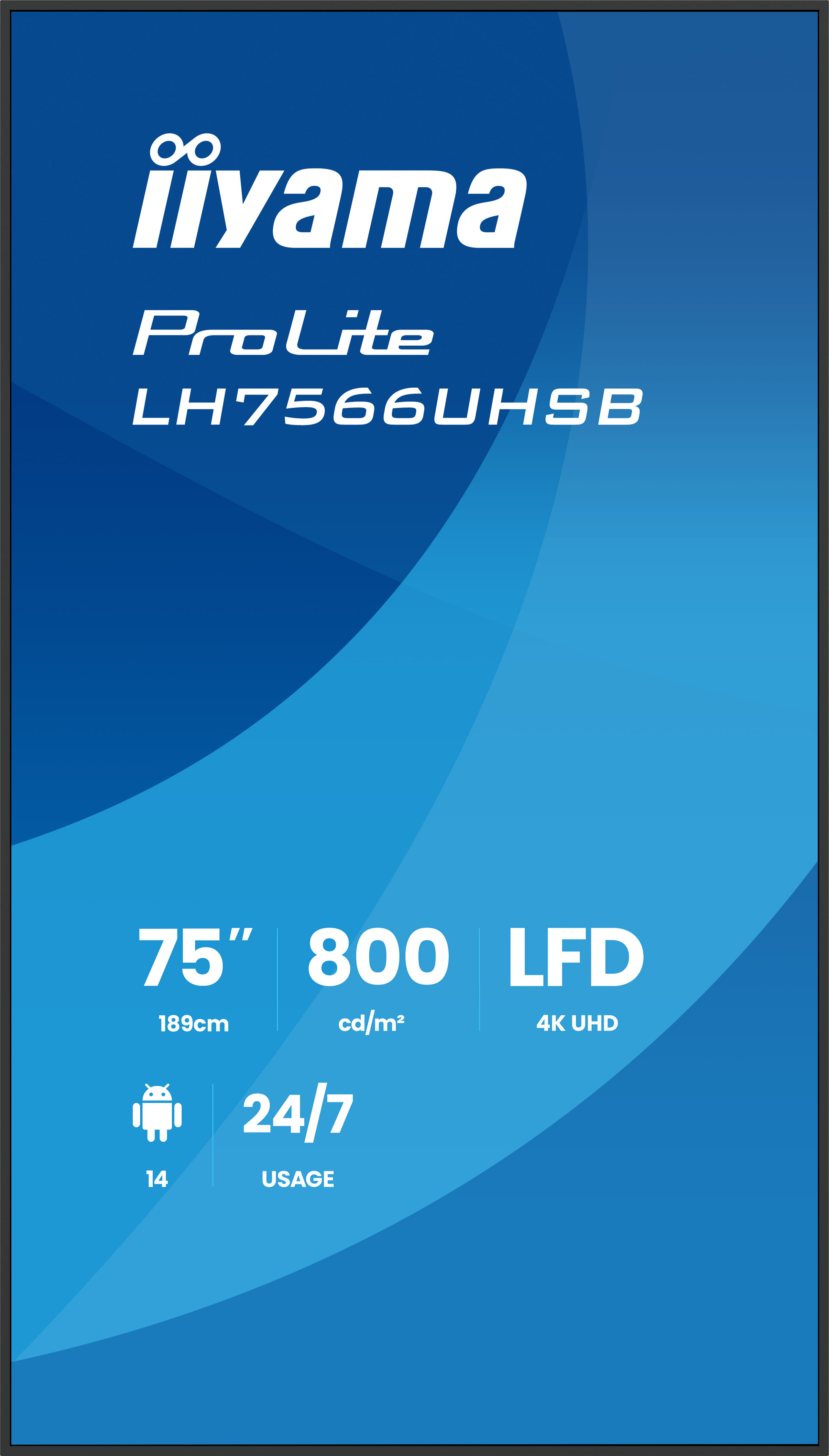 Iiyama ProLite LH7566UHSB-B1AG | 75" | 4K | Indoor Display