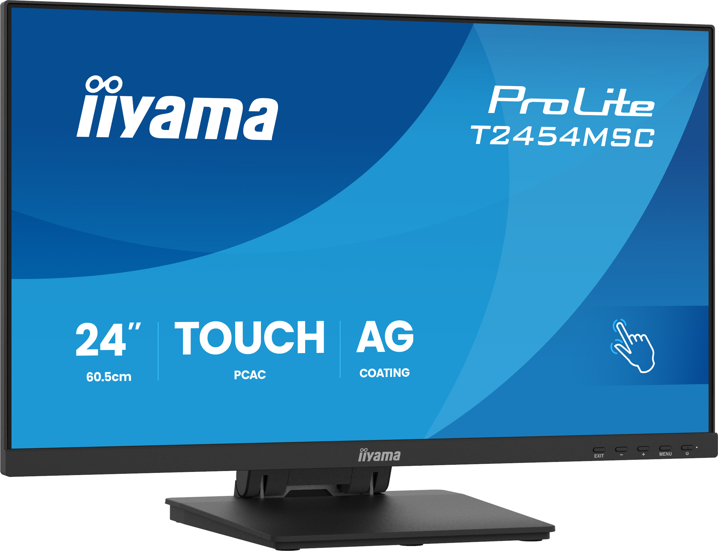 Iiyama ProLite T2454MSC-B3AG | 23.8" InCell PCAP 10 Punkte Touchscreen mit IPS-Panel-Technologie, Anti-Glare-Beschichtung und einem flexiblen Standfuß