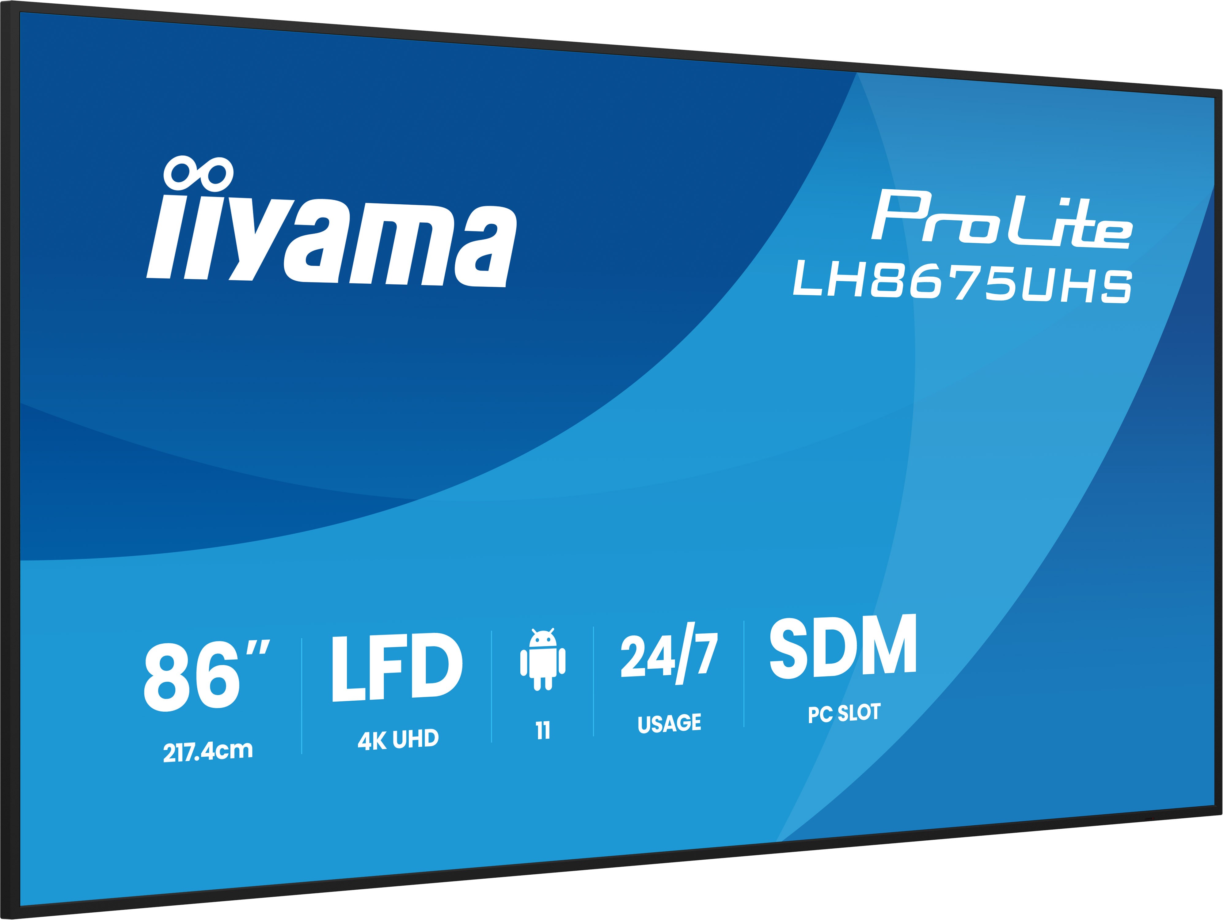 Iiyama ProLite LH8675UHS-B2AG | 86" 4K UHD Allround-Digital Signage Display mit Android 11 & 24/7 Betrieb Iiyama ProLite LH8675UHS-B2AG | 86" 4K UHD Allround-Digital Signage Display mit Android 11 & 24/7 Betrieb