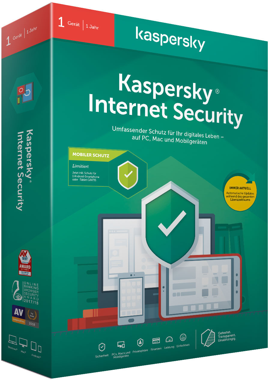 Software Kaspersky Internet Security 1PC/1Jahr Full