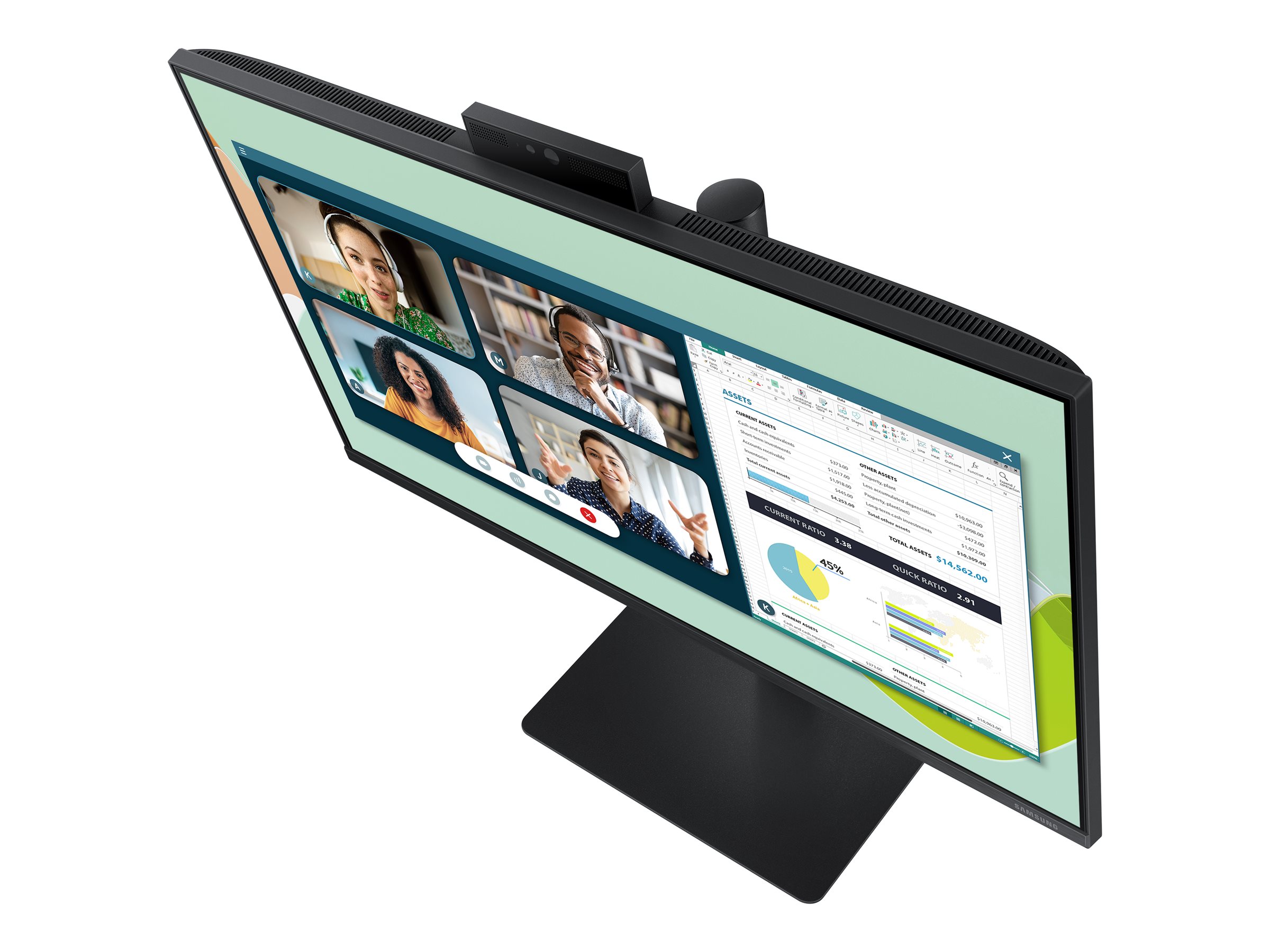Samsung S24A400VEU | 24 Zoll (61 cm) | Business Monitor mit integrierter Webcam