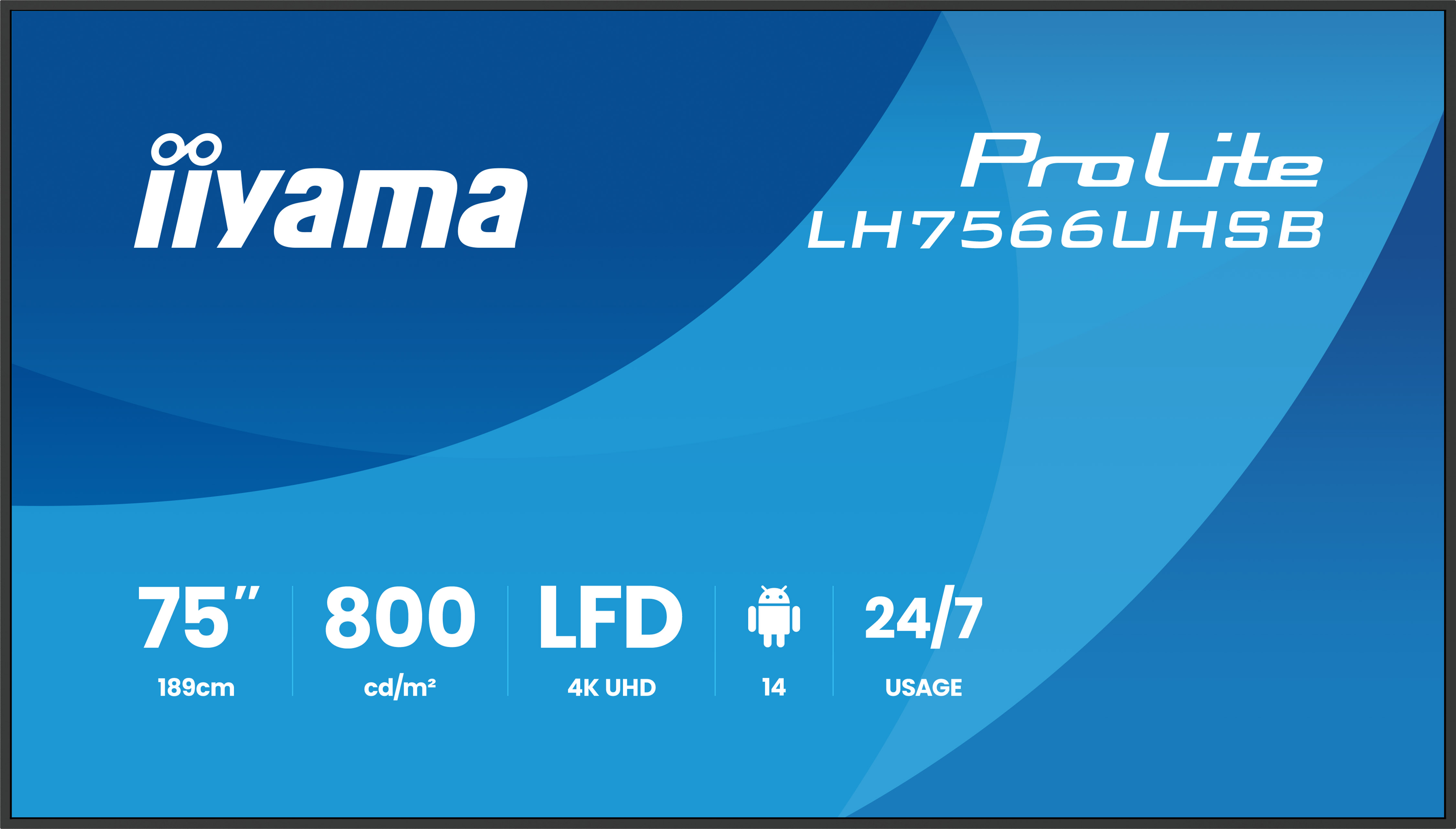 Iiyama ProLite LH7566UHSB-B1AG | 75" | 4K | Indoor Display