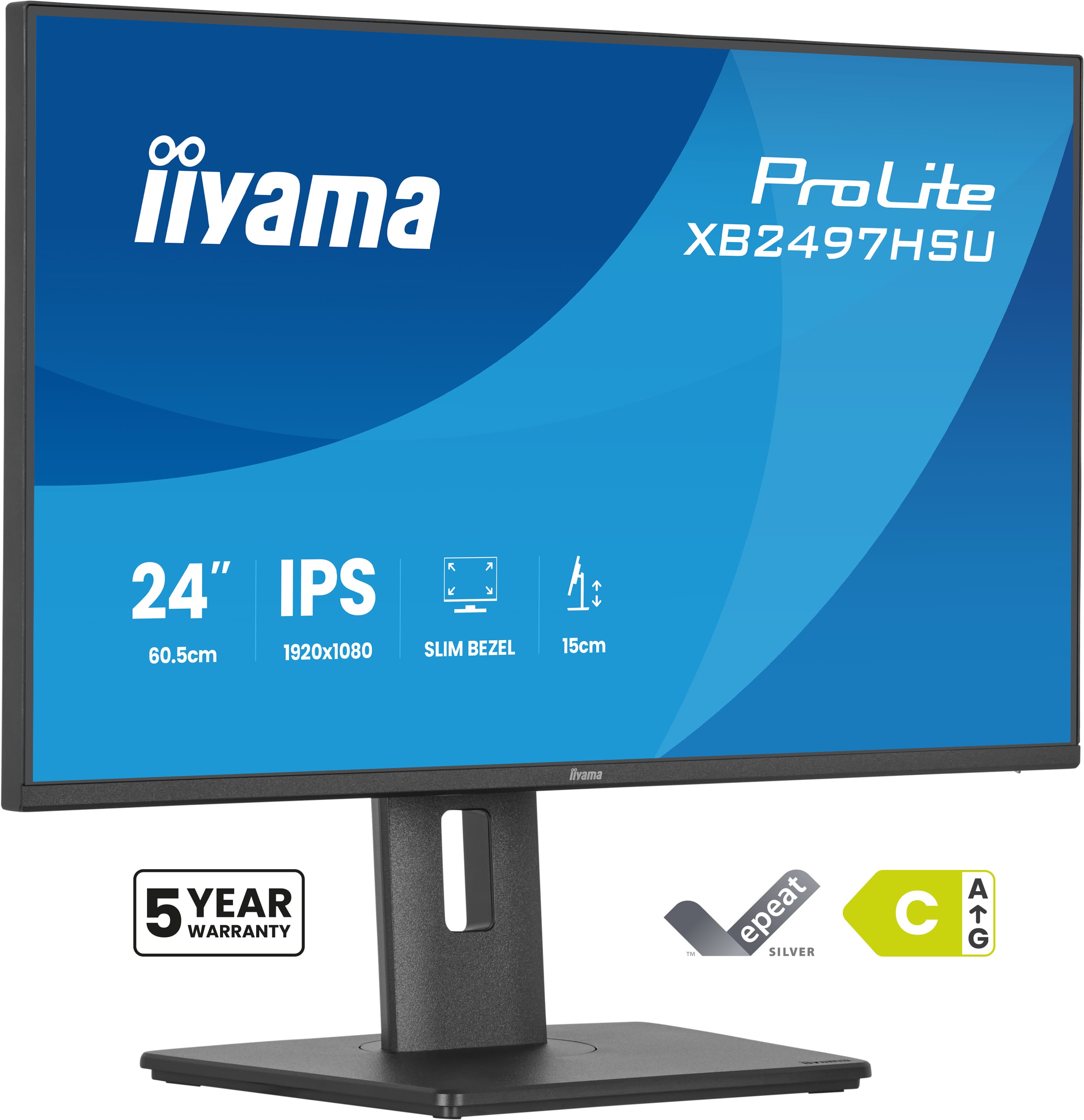 Iiyama ProLite XB2497HSU-B1 | Umweltbewusster 24" (60.5 cm) IPS-Monitor für moderne Arbeitsplätze