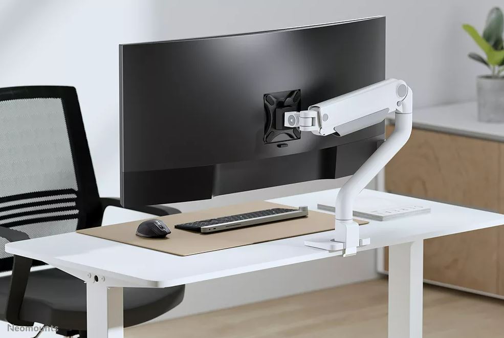 Neomounts DS70S-950WH1 Monitorarm 17-49" - Gasfeder - Topfix - 180°-Stopp