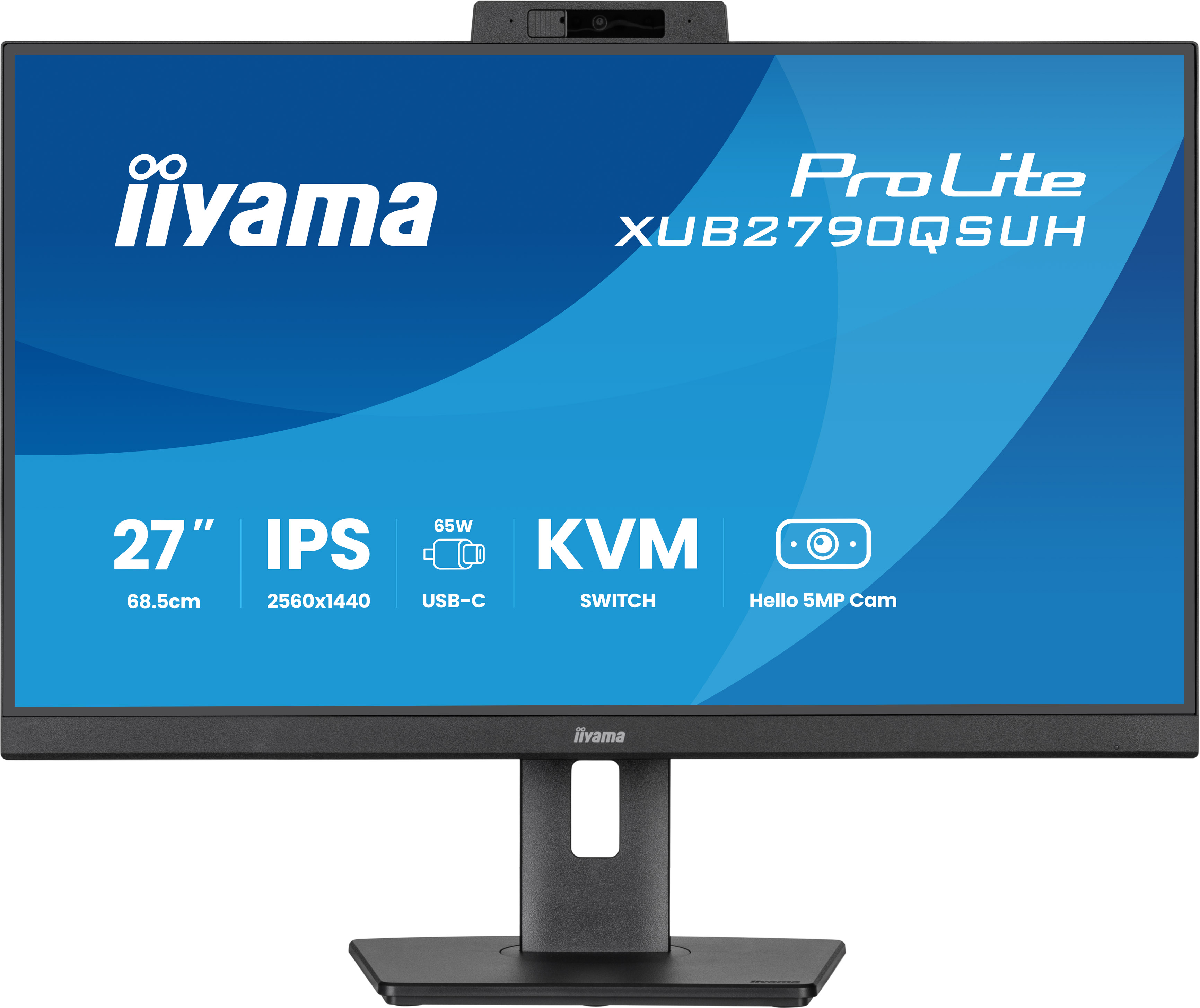 Iiyama ProLite XUB2790QSUH-B2 | 27" QHD Monitor für Home-Office & Videokonferenzen