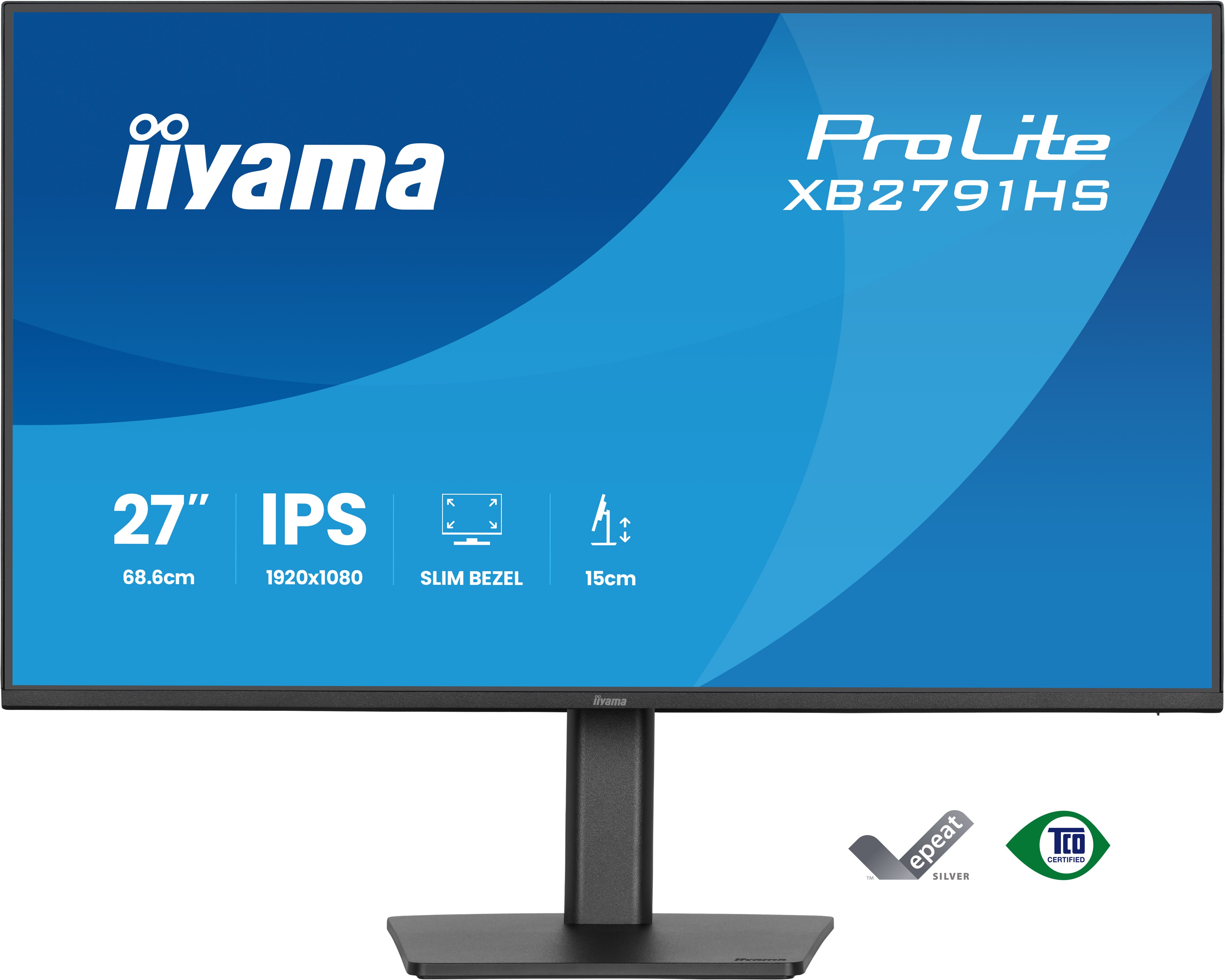 Iiyama ProLite XB2791HS-B1 | 27" Full HD IPS Monitor 120Hz Ergonomisch Höhenverstellbar Eye Care